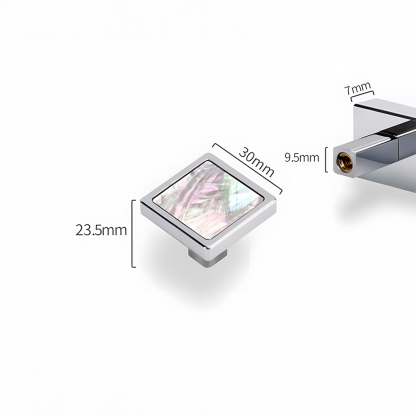 Luxury Natural Shell White Cabinet Pulls Brass Drawer Knobs