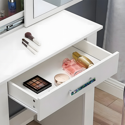 Luxury Natural Shell White Cabinet Pulls Brass Drawer Knobs