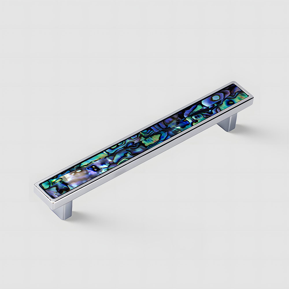 Luxury Natural Shell White Cabinet Pulls Brass Drawer Knobs