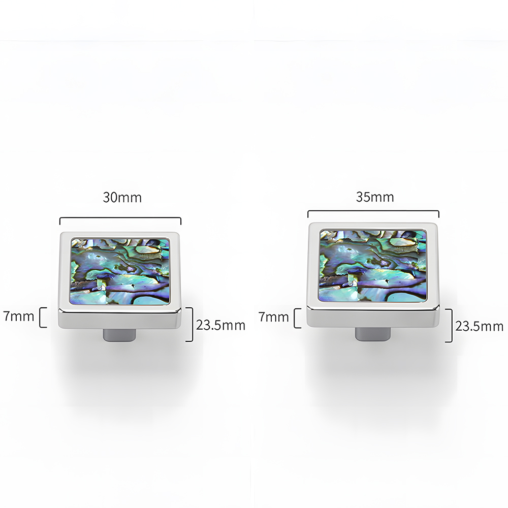 Luxury Natural Shell White Cabinet Pulls Brass Drawer Knobs