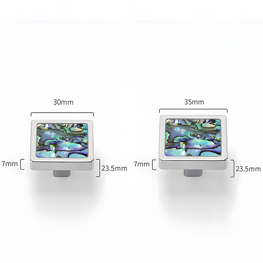 Luxury Natural Shell White Cabinet Pulls Brass Drawer Knobs