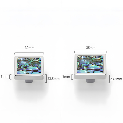 Luxury Natural Shell White Cabinet Pulls Brass Drawer Knobs