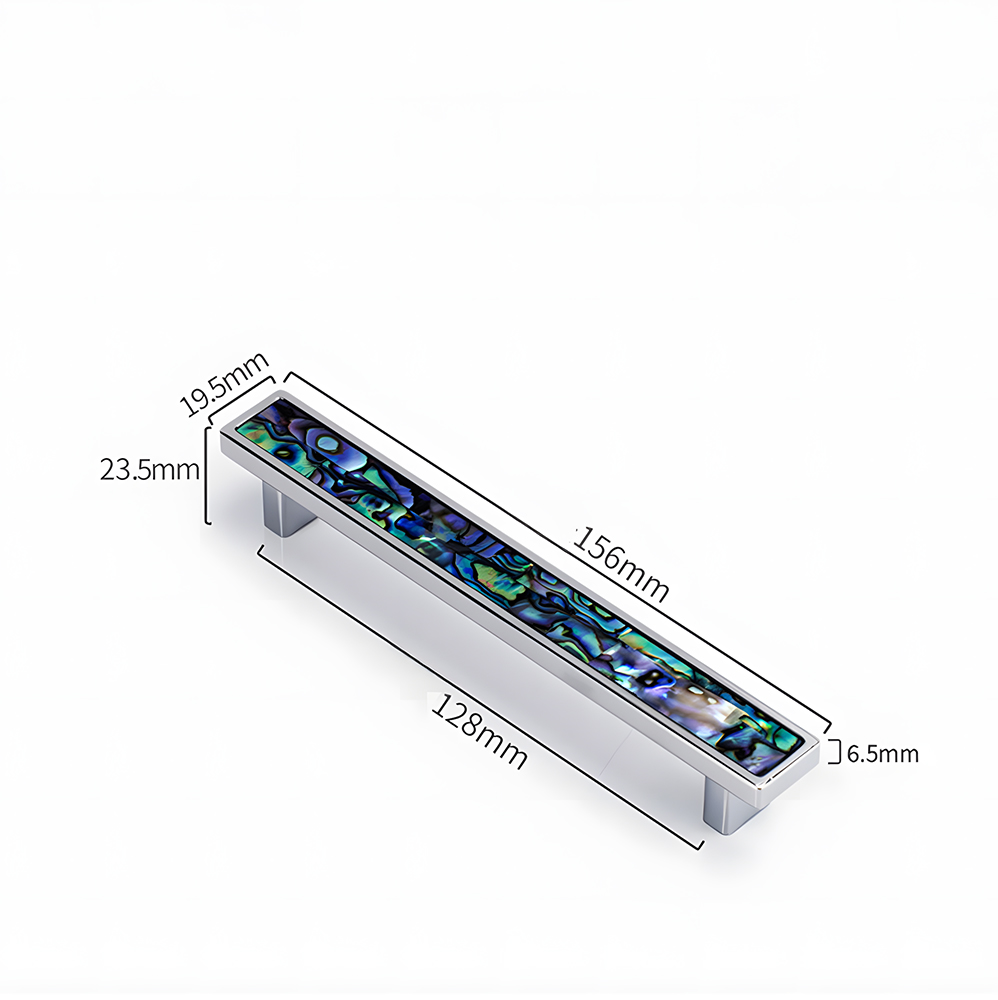 Luxury Natural Shell White Cabinet Pulls Brass Drawer Knobs