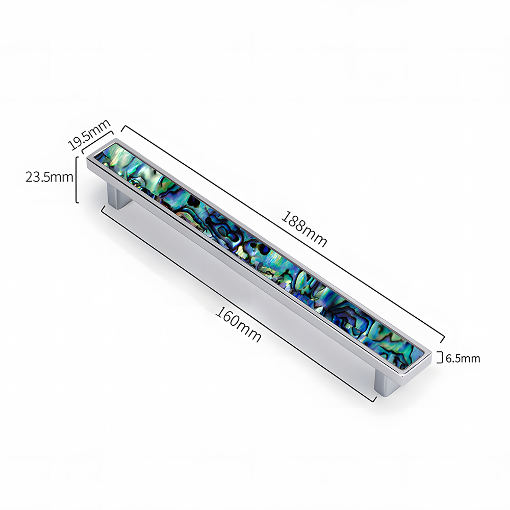 Luxury Natural Shell White Cabinet Pulls Brass Drawer Knobs