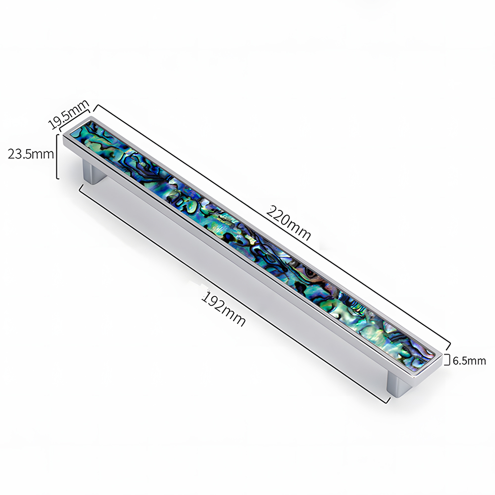 Luxury Natural Shell White Cabinet Pulls Brass Drawer Knobs