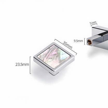 Luxury Natural Shell White Cabinet Pulls Brass Drawer Knobs