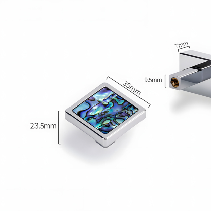 Luxury Natural Shell White Cabinet Pulls Brass Drawer Knobs