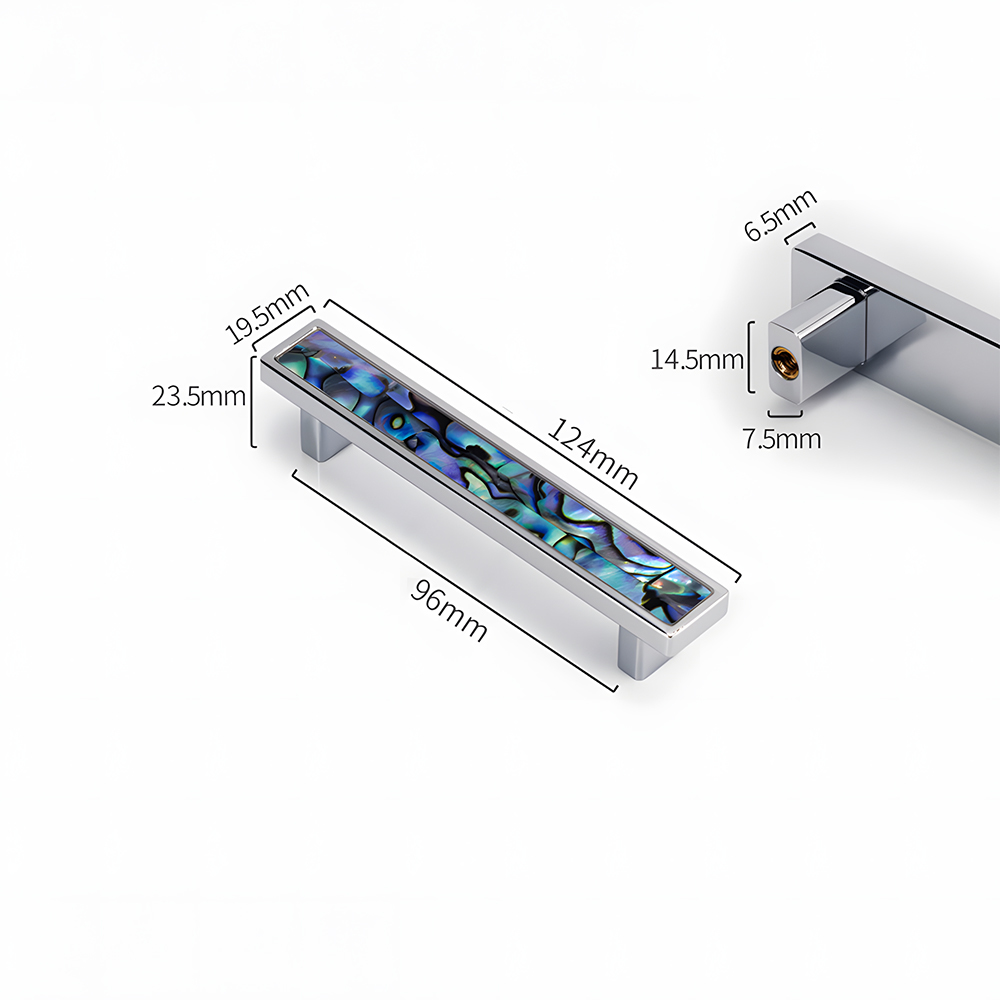 Luxury Natural Shell White Cabinet Pulls Brass Drawer Knobs