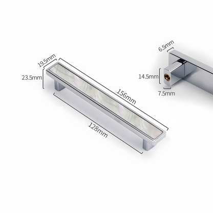 Luxury Natural Shell White Cabinet Pulls Brass Drawer Knobs