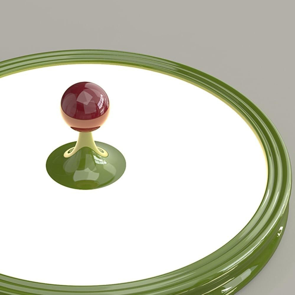 Cream Round LED Flush Mount Ceiling Light For Bedroom