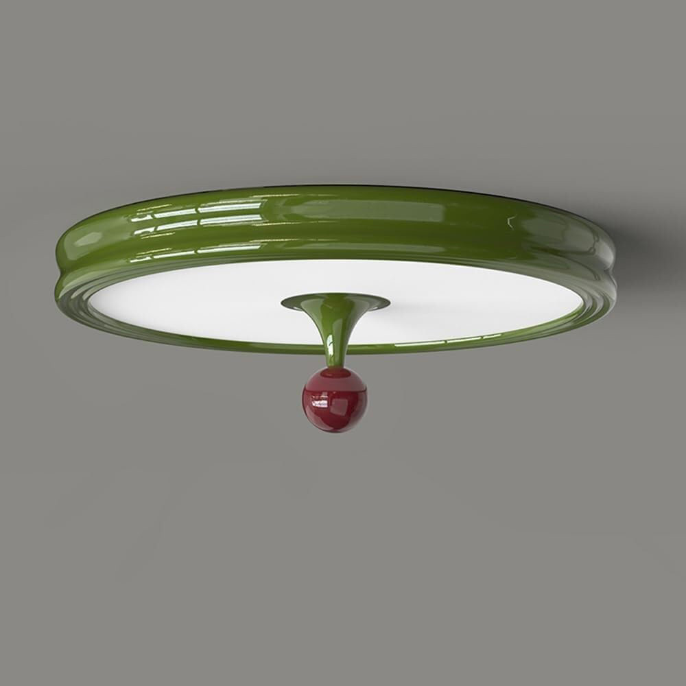 Cream Round LED Flush Mount Ceiling Light For Bedroom