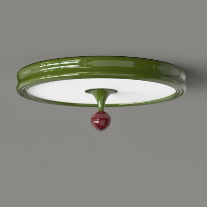 Cream Round LED Flush Mount Ceiling Light For Bedroom