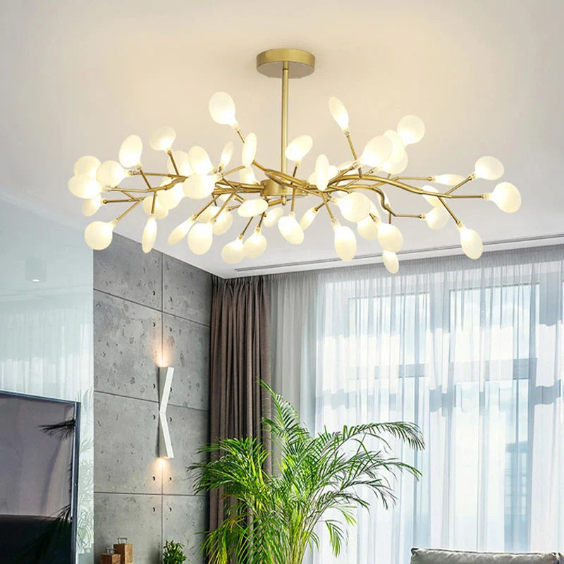 Modern Metal Acrylic Chandelier Ceiling Light For Living Room