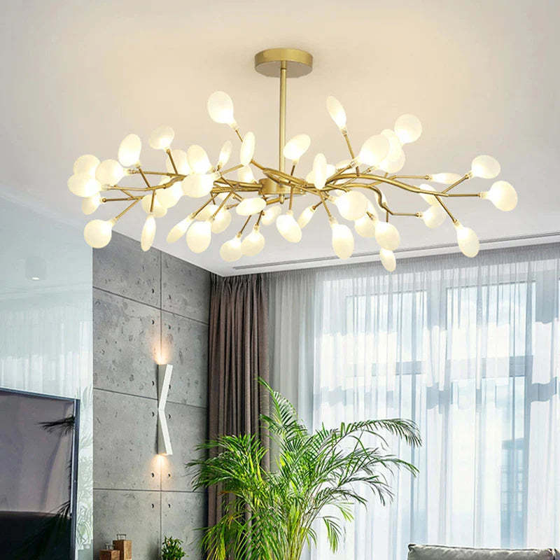Modern Metal Acrylic Chandelier Ceiling Light For Living Room