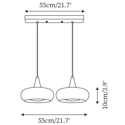 Kitchen Island Lighting Orange Glass Pendant Light Linear Ceiling Fixture 