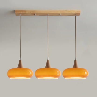 Kitchen Island Lighting Orange Glass Pendant Light Linear Ceiling Fixture 