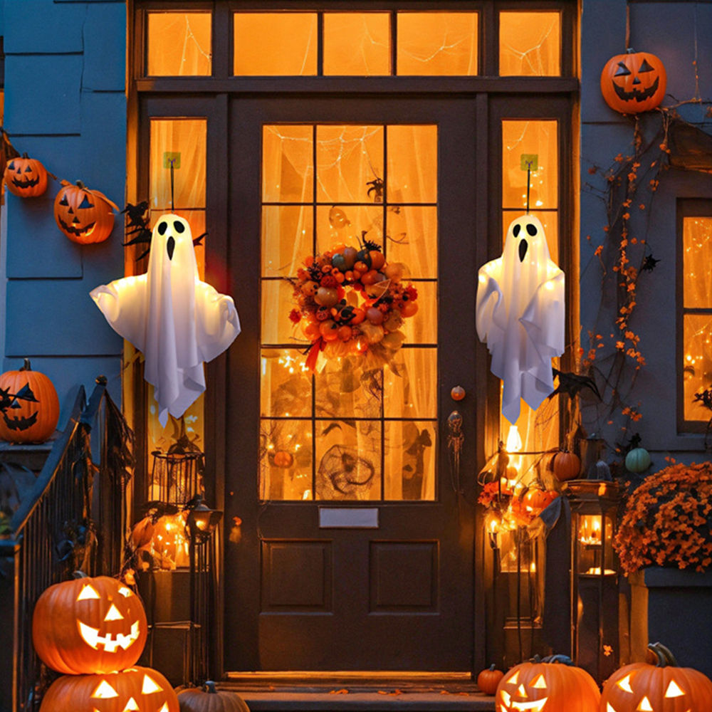 Halloween DIY LED Hanging White Ghost Light