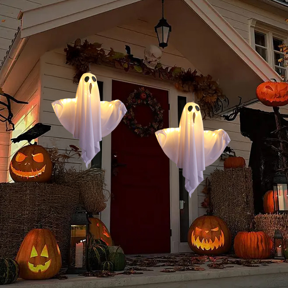Halloween DIY LED Hanging White Ghost Light