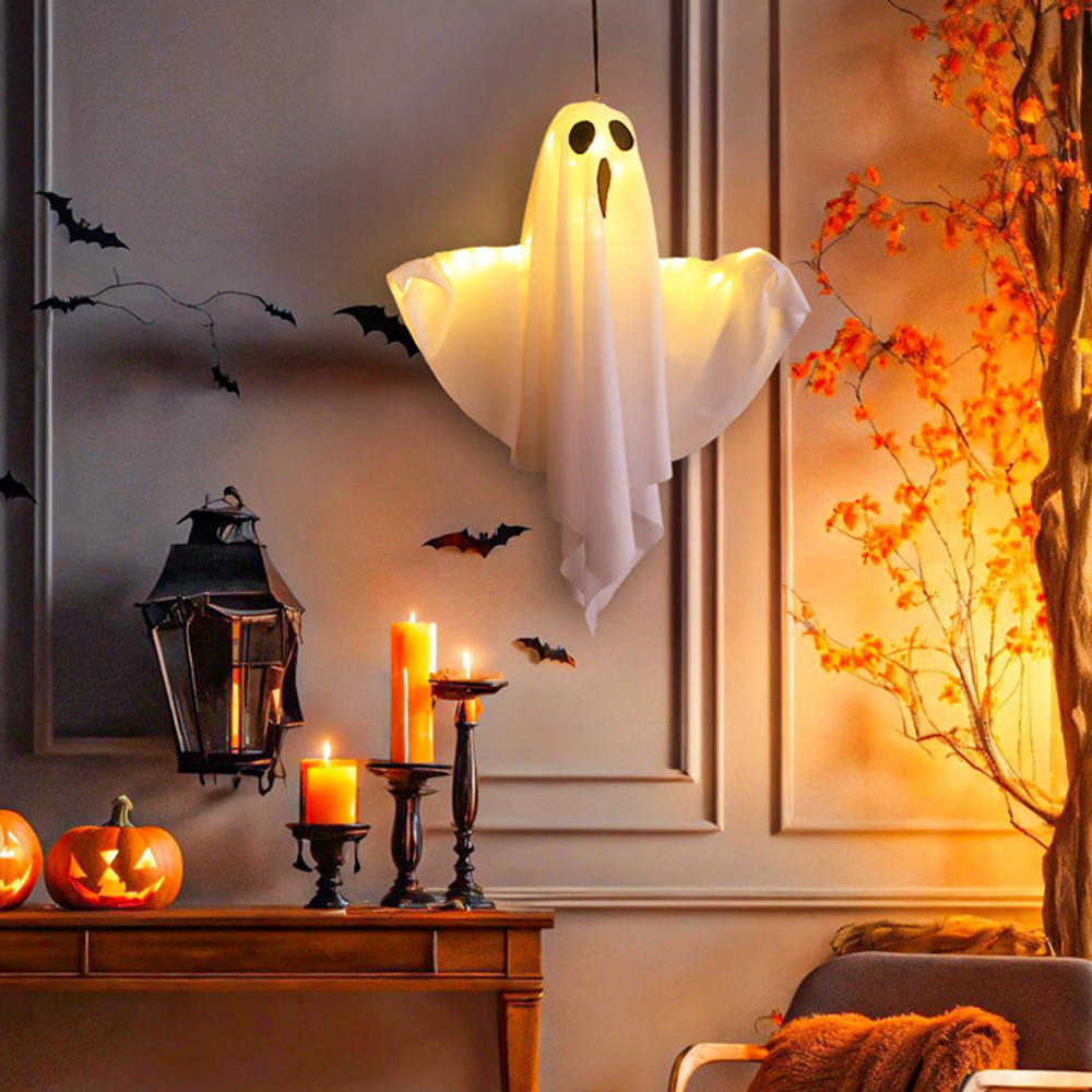 Halloween DIY LED Hanging White Ghost Light