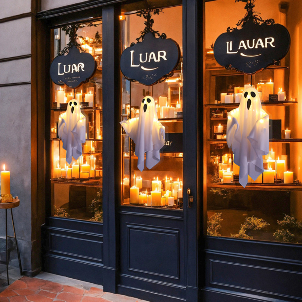 Halloween DIY LED Hanging White Ghost Light