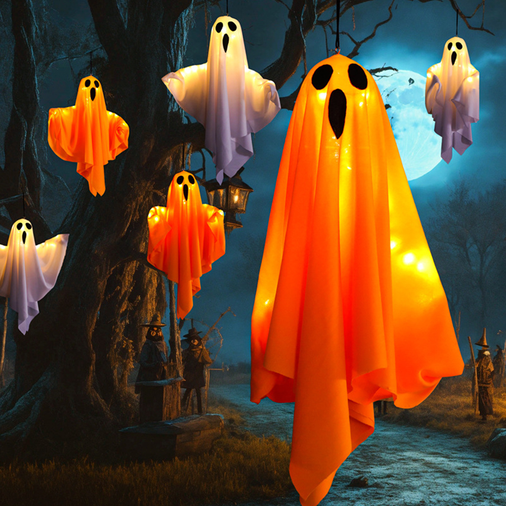 Halloween DIY LED Hanging White Ghost Light