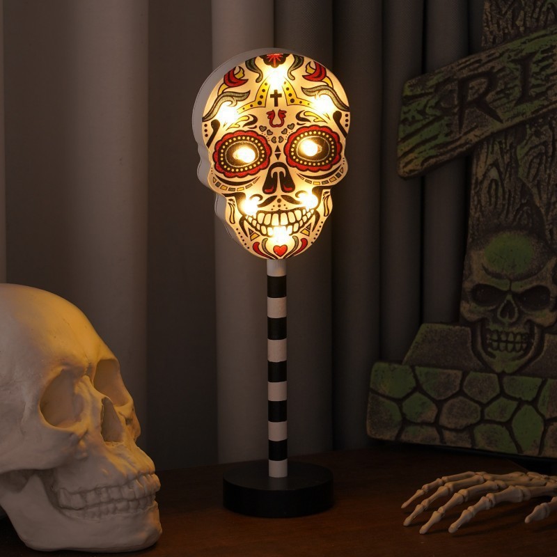 Halloween LED Wooden Figurine Table Lights