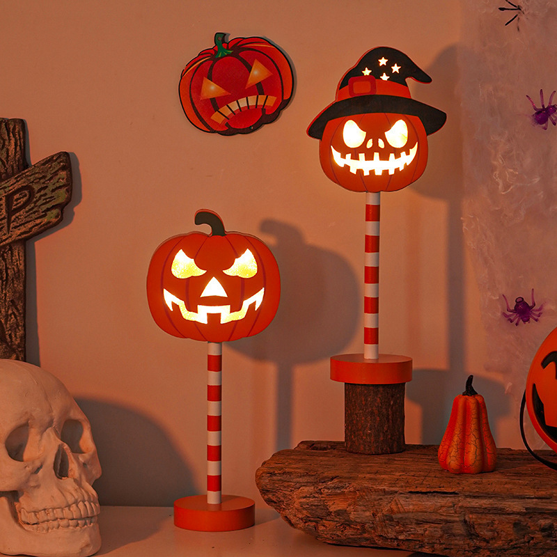 Halloween LED Wooden Figurine Table Lights