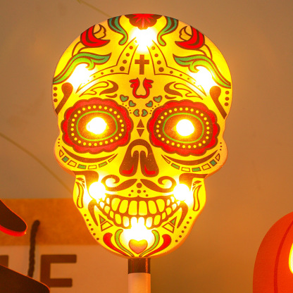 Halloween LED Wooden Figurine Table Lights