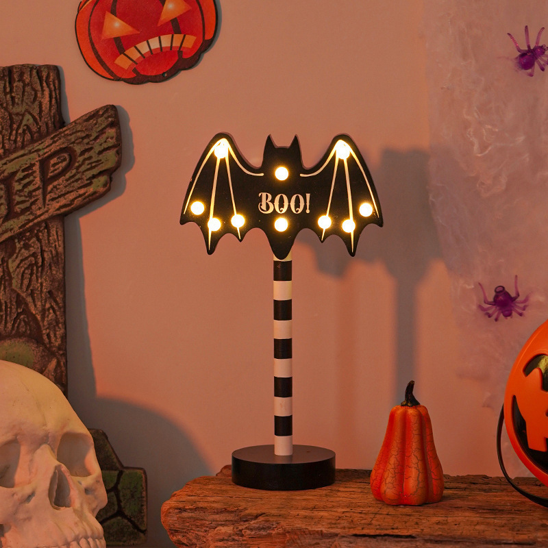 Halloween LED Wooden Figurine Table Lights