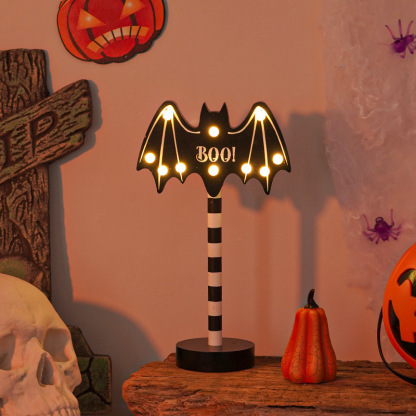 Halloween LED Wooden Figurine Table Lights