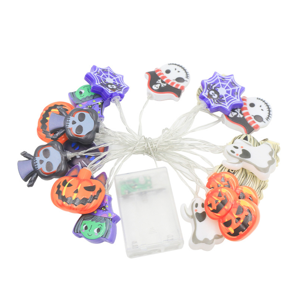 Halloween String Lights Ghost Pumpkin Spider Witch Skull Decorations