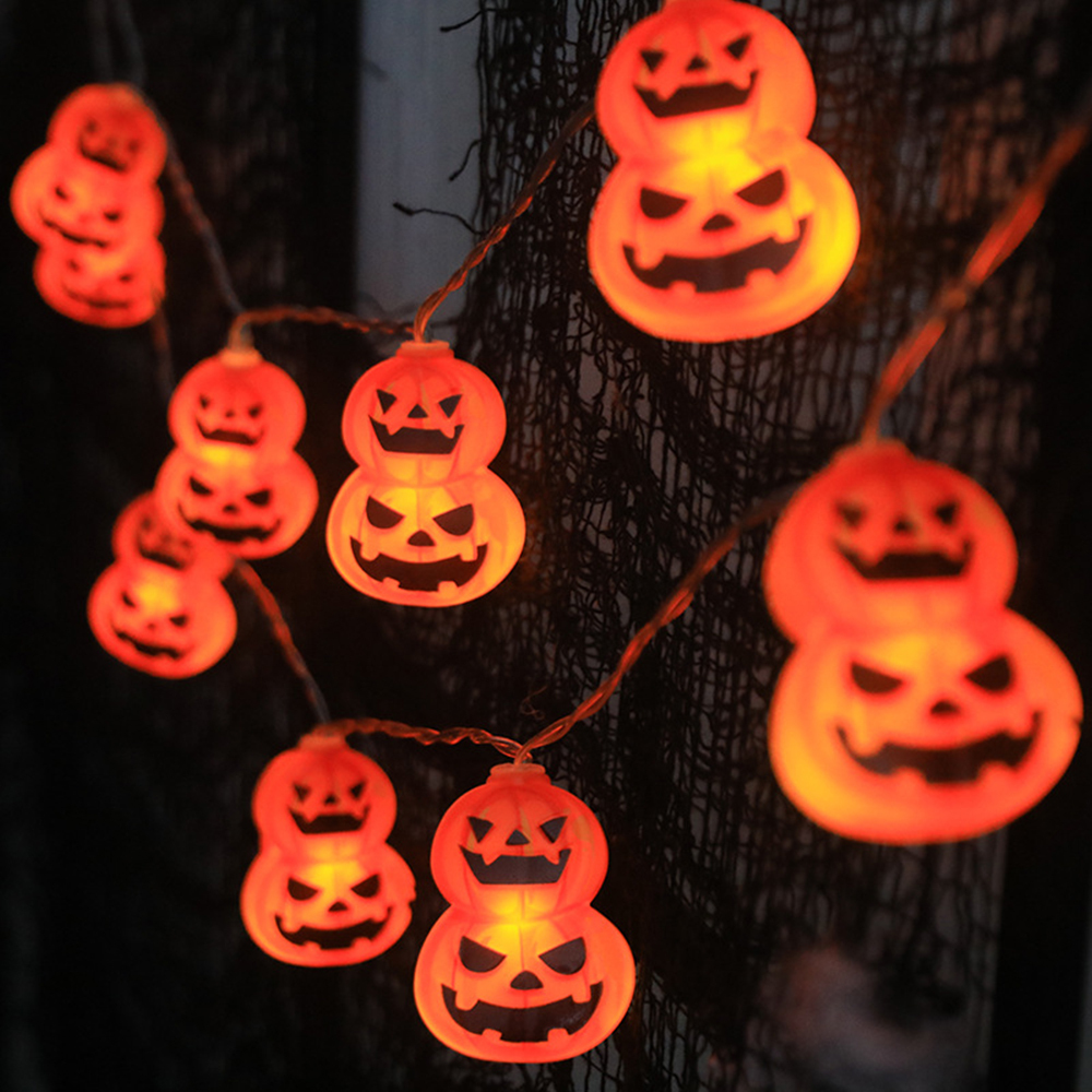 Halloween String Lights Ghost Pumpkin Spider Witch Skull Decorations