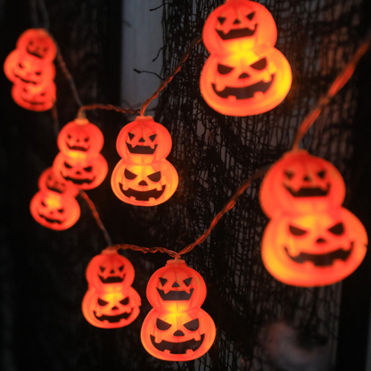 Halloween String Lights Ghost Pumpkin Spider Witch Skull Decorations