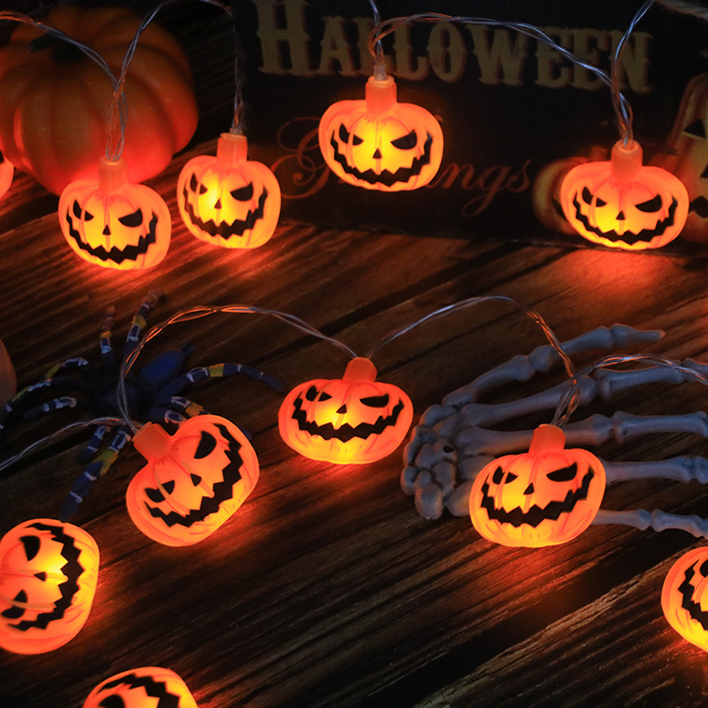 Halloween String Lights Outdoor | LED Pumpkin Ghost Witch