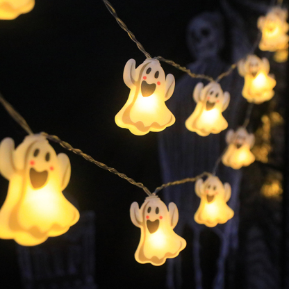 Halloween String Lights Ghost Pumpkin Spider Witch Skull Decorations