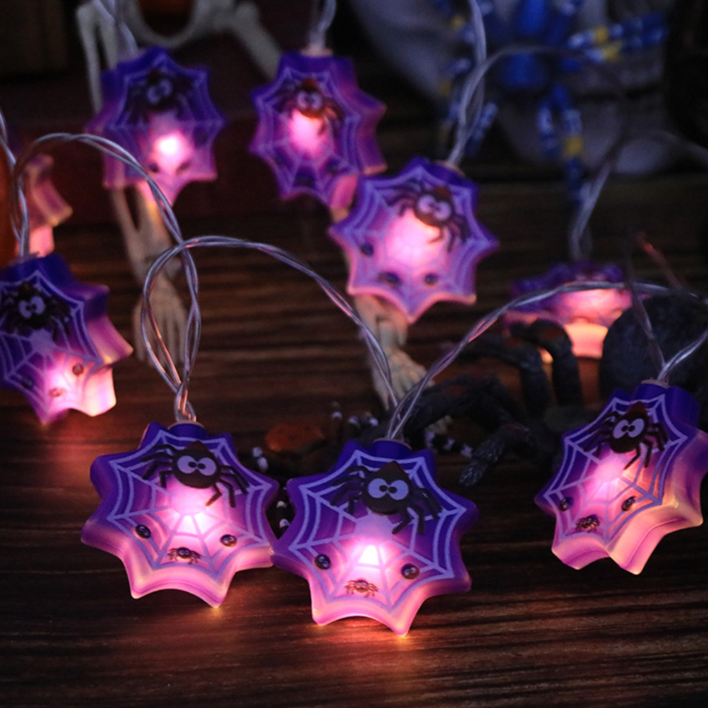 Halloween String Lights Ghost Pumpkin Spider Witch Skull Decorations