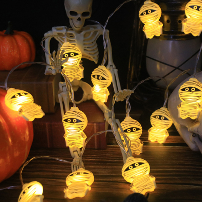 Halloween String Lights Ghost Pumpkin Spider Witch Skull Decorations