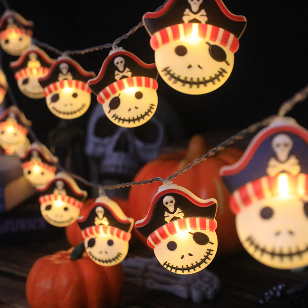 Halloween String Lights Ghost Pumpkin Spider Witch Skull Decorations