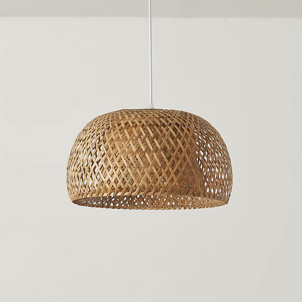Homdiy Pendant Light Hand-woven Bamboo Art Drop Light