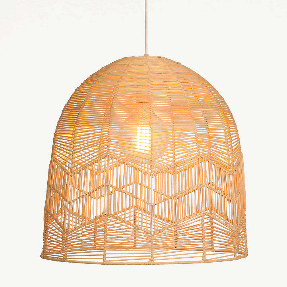 Handmade Basket Rattan Pendant Light Shades -Homdiy