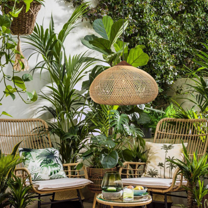 Handwoven Wabi-Sabi Rattan Pendant Light