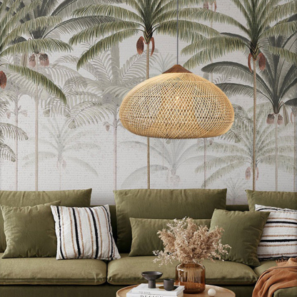 Handwoven Wabi-Sabi Rattan Pendant Light