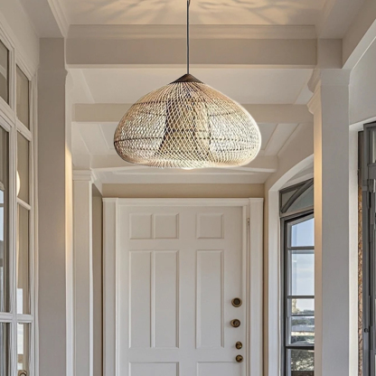 Handwoven Wabi-Sabi Rattan Pendant Light