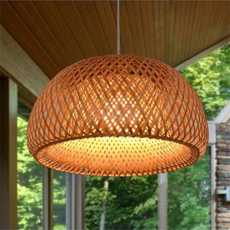 Hand-woven Bamboo Art Pendant Light -Homdiy