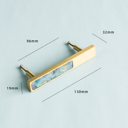 Hexagon Brass Drawer Pulls with Creative Shell Design for Wardrobes