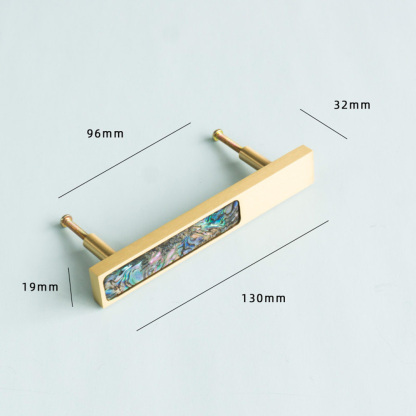 Hexagon Brass Drawer Pulls with Creative Shell Design for Wardrobes