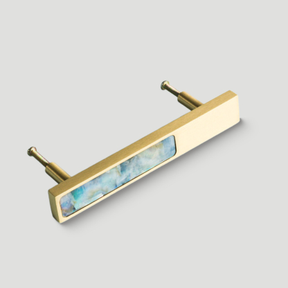 Hexagon Brass Drawer Pulls with Creative Shell Design for Wardrobes