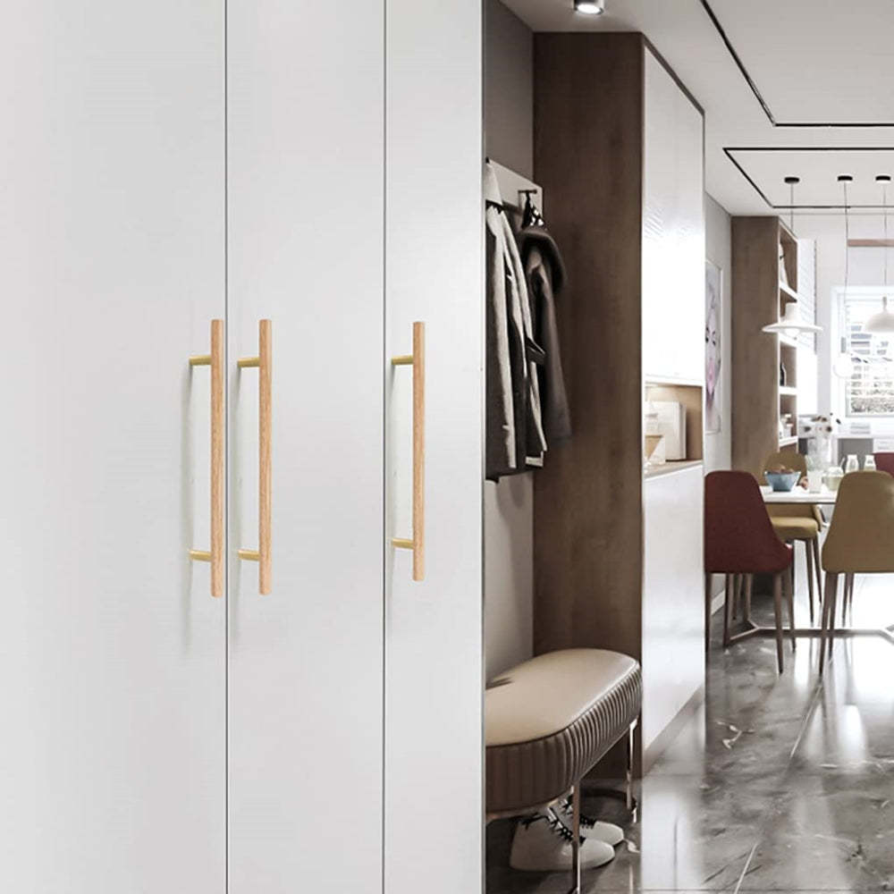 Universal Wooden Door Handles for Drawers Cupboards Kitchen Cabinets -Homdiy