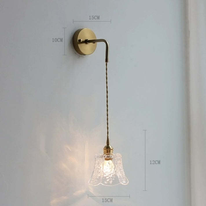 Medieval Flower Glass Clear Pendant Light -Homdiy