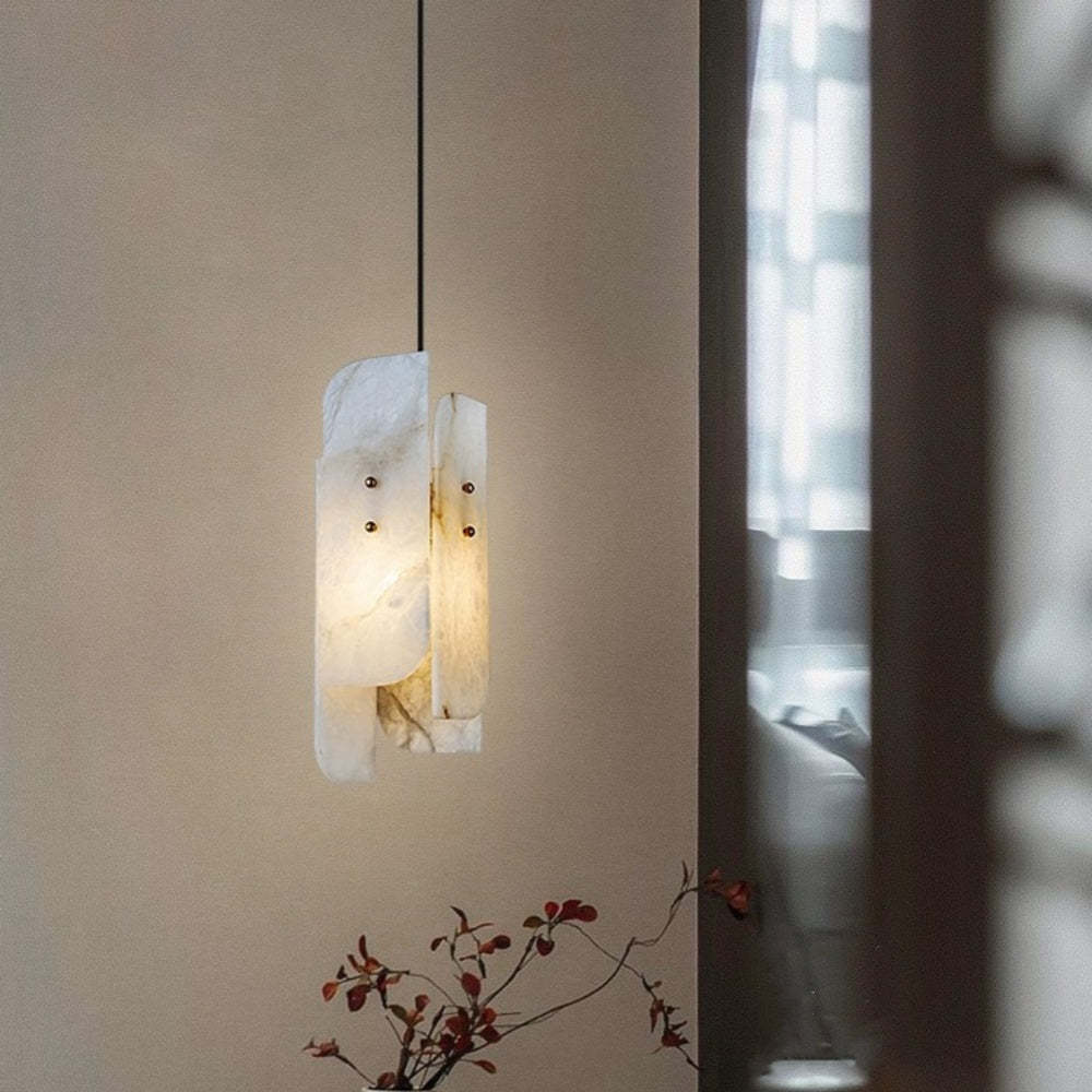 Scandinavian Multiple Pieces White Alabaster Pendant Lights -Homdiy